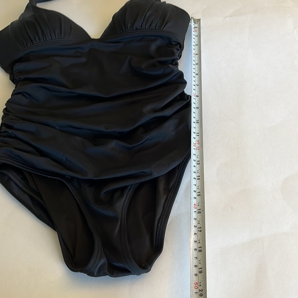Victoria's Secret The Forever  Black Halter Shirred Ruched
One Piece Smal… - Picture 12 of 14
